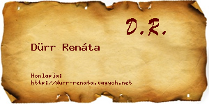 Dürr Renáta névjegykártya